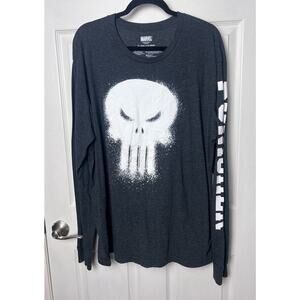 Marvel Punisher Men's T-Shirt Long Sleeve Marvel Comics Size 2XL